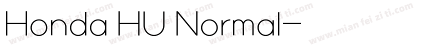 Honda HU Normal字体转换
